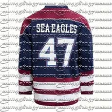 Mais Recente 2026 NRL Austrália Manly Warringah Sea Eagles Adulto Hockey Jersey Mens 3D Manga Longa Esporte Casual Camis