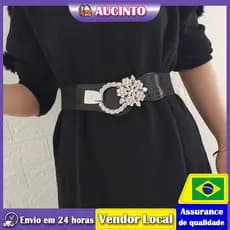 Aucinto feminino formato de flor incrustado com cinto de strass vestido decorativo cintura estreita Slim fit elegante ci