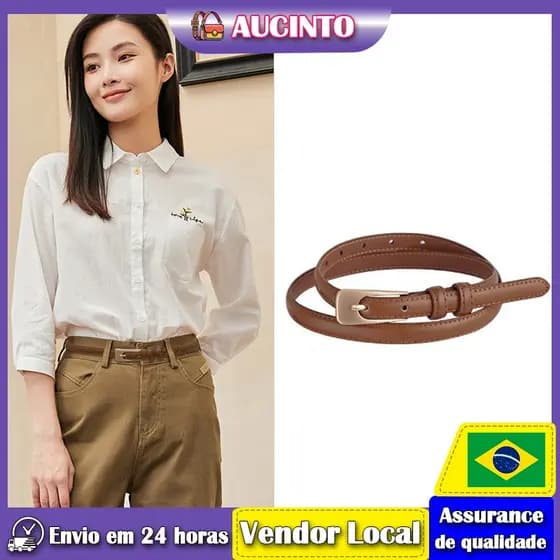 Aucinto novo estilo cinto feminino cinto fino Casual Culottes cinto