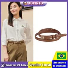 Aucinto novo estilo cinto feminino cinto fino Casual Culottes cinto