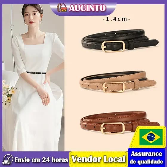 Aucinto novo estilo senhoras moda cinto feminino All-Match decorativo cinto fino terno cinto de alta qualidade