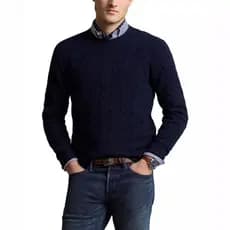 P Polo masculino feminino mesmo estilo clássico torcido flor corda torcida 100% suéter de caxemira peito com cavalo meni