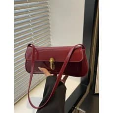 Bolsa Feminina De Nicho Francês Nas Axilas , De Ombro Baguete Elegante