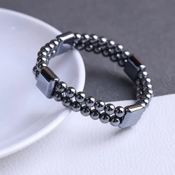 Terahertz terahertz energia pedra dupla camada pulseira titânio silicone pedra pulseira de derretimento instantâneo gelo
