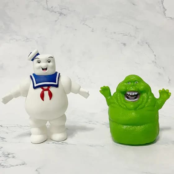 Ghost Catcher Capitão Marshmallow Fantasma Slime Verde Fantasma Anime Figura Enfeites Boneca Brinquedos