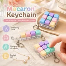 Chaveiro antiestresse em cores de macaron com 1/4/9 botões, brinquedo sensorial luminoso. ⌨️ Mini teclado mecânico com s