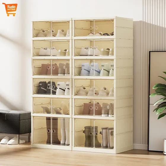 Sapateira Dobrável Sem Instalação: Prática e Compacta, Ideal para Organizar Sapatos na Entrada