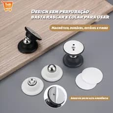 Prendedor Magnético de Porta Inox - Design Discreto e Versátil, Fácil Instalação