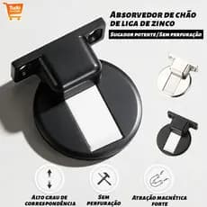 Prendedor de Porta Magnético Slim Material aço inoxidável