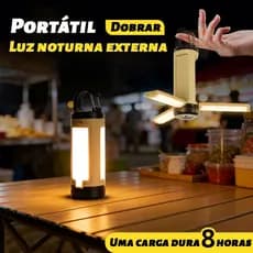 Lâmpada LED Portátil Gancho Recarregável Usb-C Acampamento Luz Emergência