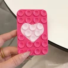 Suporte de celular com ventosa quadrada montada na parte traseira, carregamento magnético multifuncional, silicone antid