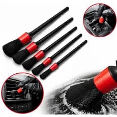 Kit 5 Pincel Para Detalhamento Lavação Automotivos Motos