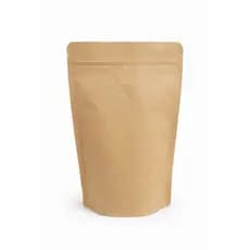 Saco Stand-Up Pouch Kraft Bege Aluminio Zip C/ Valvula 100 Und