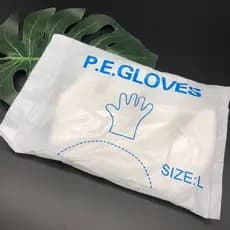 Luvas descartáveis barbearia ferramentas de cabeleireiro plástico PE transparente engrossado durável tingido produtos de