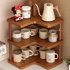 Rack de armazenamento de mesa, rack de armazenamento de copos, mesa de jantar, bancada, copo de água, conjunto de chá, c