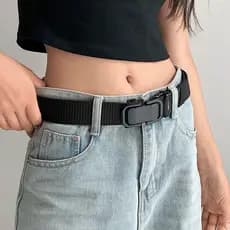 2025 novo estilo masculino feminino lona cinto de náilon não-buraco fivela automática cinto leve Ultra-leve durável estu