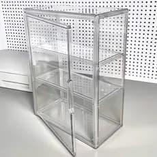 Caixa de armazenamento de mesa pequena dor gabinete barra Chirp arrumado Display plástico transparente acrílico Anti-poe