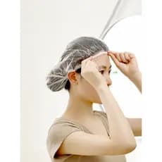 FaSoLa touca de banho descartável, touca de cabelo espessada, touca de banho para cozinha, à prova de fumaça, chapéu fem