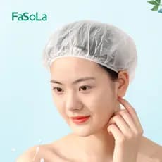 FaSoLa touca de banho degradável descartável, touca de tingimento de cabelo doméstico, touca de banho à prova d'água par