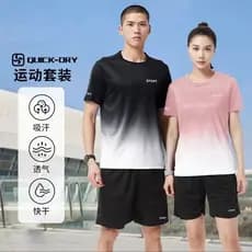 Novo estilo de manga curta camiseta Fitness Casual terno esportivo verão correndo esportes de secagem rápida masculino f