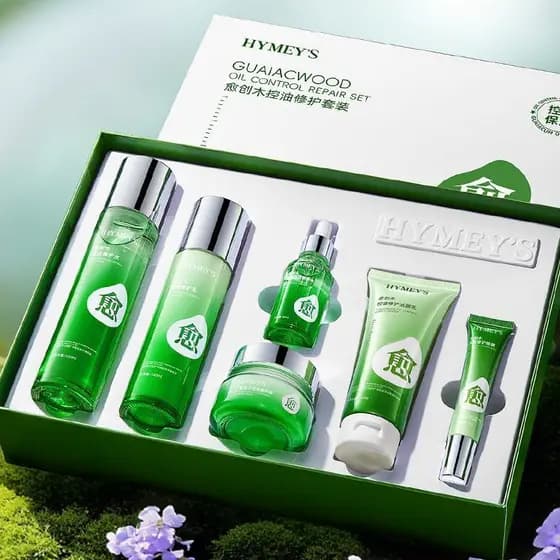 Imagem beleza cura criação madeira controle de óleo reparação conjunto hidratante Anti-rugas endurecimento produtos de c