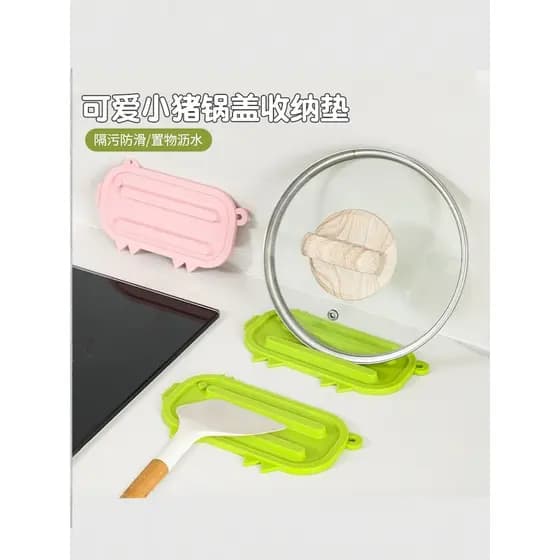 Bonito Piggy pot tampa almofada de armazenamento pote tampa Placer bancada dreno almofada multifuncional isolamento térm