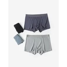 Cuecas boxer masculinas 80 peças Modal em forma de U cuecas de virilha de camada dupla cor sólida cuecas boxer quatro