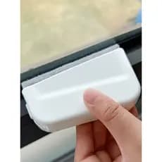 Escova de limpeza para abertura de janela, esfregão substituível, escova de canto, ranhura deslizante, esponja, escova d