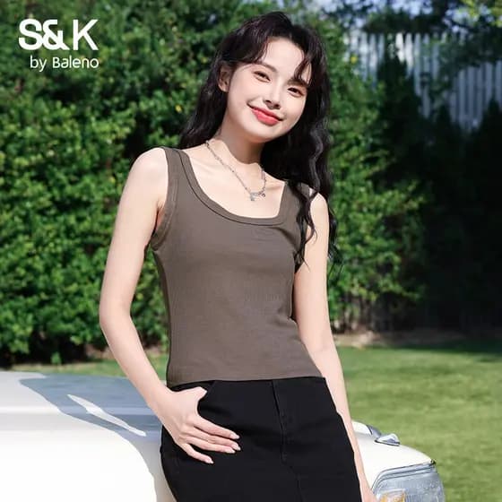 Benilo americano pequeno camisola feminina 2026 novo estilo de malha elástica verão exterior usar sem mangas topo H