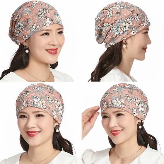 Chapéu de quimioterapia feminino fino Nightcap paciente mãe verão respirável após quimioterapia senhoras boné careca ver