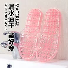 Chinelos de cristal feminino banheiro verão novo estilo vazando chinelos antiderrapantes das mulheres dos homens pé acup