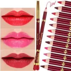 Yalaiyi Lip Liner 7g Matte Velvet Batom Batom Lápis Batom Tia Cor Suave Fácil de Colorir Corretivo