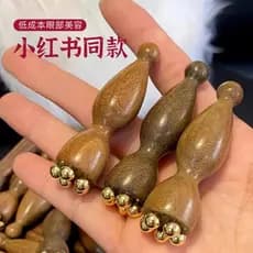 Pequeno lótus pom latão pequeno lótus pom olho tendão vara massageador facial beleza acupuntura ferramenta de cuidados c
