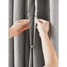 Cortina de fechamento magnético fivela sem pregos cinta porta cortina Blackout cama cortina fivela Push-Up clipe par ímã