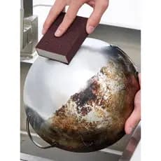 Nano esmeril esponja limpar magia limpar cozinha limpeza limpar escova de lavar louça pote inferior escala preta remover