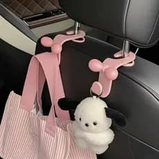 Menina coração arco novo estilo dopamina assento de carro volta gancho Interior armazenamento bens do carro novo present