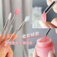 Escova labial de Silicone portátil vaselina bálsamo labial coberto Anti-poeira máscara labial escova batom escova multif