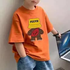 Meninos camiseta de manga curta roupas de verão 2025 novo estilo roupas infantis meia manga puro algodão meninos camiset