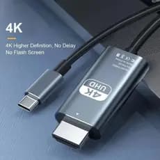 Cabo de conversão de vídeo 4K HD, tipo C para HDTV - Envio Imediato