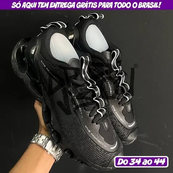 Tênis Masculino Unissex Esportivo Wave Pro 13 Preto Corrida Caminhada Confortável Casual Confortável Sapato Despojado