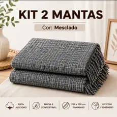 Kit com 2 Mantas 2.10x1.20mts Para Sofá e Cama Luxo Grande Decorativa Protetora direto da fabrica ate vc