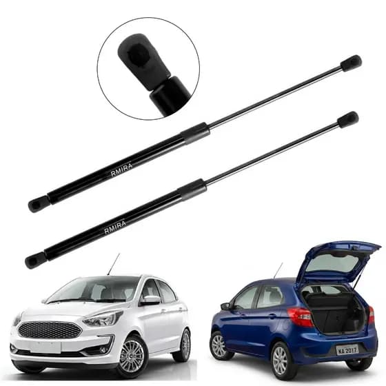 Um par de amortecedores a gás para a tampa do porta-malas do novo Ford Ka