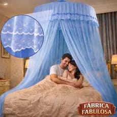 Mosquiteiro de Teto Gigante Casal Box Queen King Com Abertura Lateral Luxo Premium