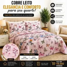 Kit Colcha Cobre Leito Casal Queen Dupla Face 2 Lados Fronhas Porta Travesseiros Linha Luxo Premium