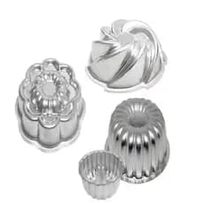 kit 3 Formas Redondas de Bolo Decorada, Forma Suíça Gomada, Forma Gomada em Flor, Forma Bolo Vulcão