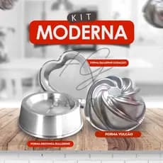 Kit de Assadeiras de Bolo Decoradas, Forma Vulcão. Forma Redonda e Forma de Bolo Coração Ballerine