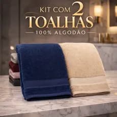 Kit 2 Toalhas de Banho 100% Algodão Macia Alta Absorção Toalha Grande Premium