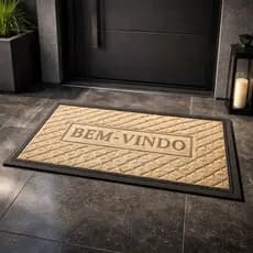 Capacho Tapete Bem Vindo Antiderrapante - Pneumático - Porta Casa Tapete Limpa Pés Resistente