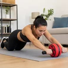 Roda Abdominal Suporte Ergonômico Exercicios Fitness Musculacao Corpo Definido