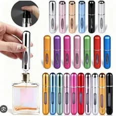 Kit 3 6 ou 12 Frasco Perfume Viagem 5ml Recarregável Atomizador Spray Portátil